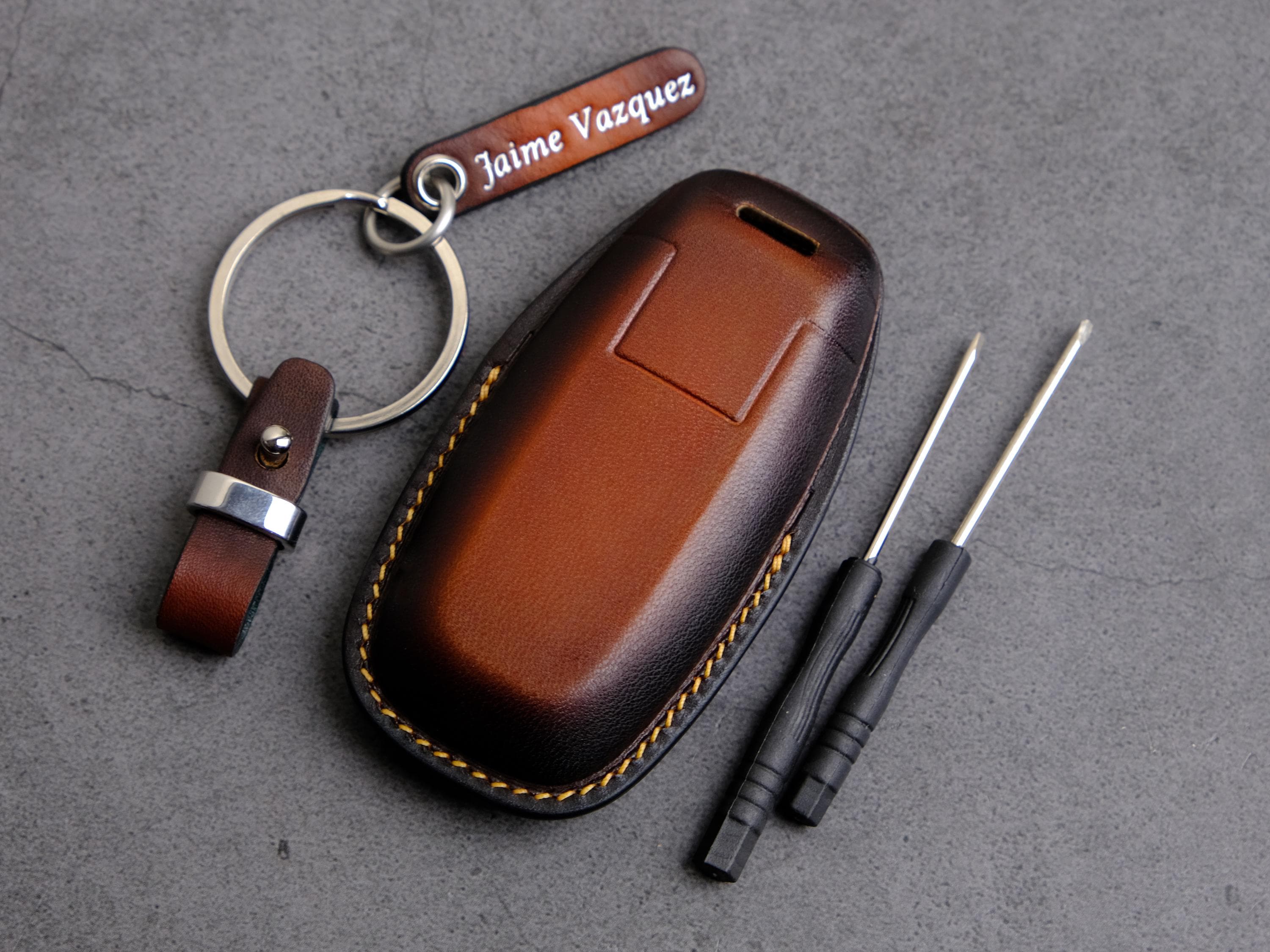 2025 2024 Nissan Rogue Platinum Key Fob Cover, Custom Leather Key