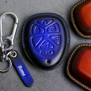 All Type GMC & Chevrolet 2006-2020 Key Fob Cover, Handcraft Leather Key Case For Sierra Canyon Yukon Silverado Tahoe AT4 Z71 RST ZR2 Denali