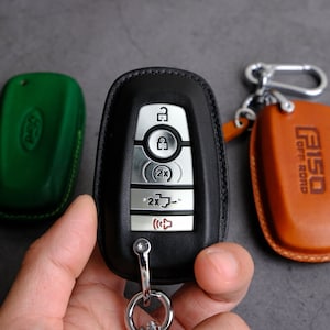 Cover For Ford F-Series F150 F250 F350 F450 F550 ... Personalized Leather Key Case For Entry Remotes Key Fob Ford - Ford Accessories