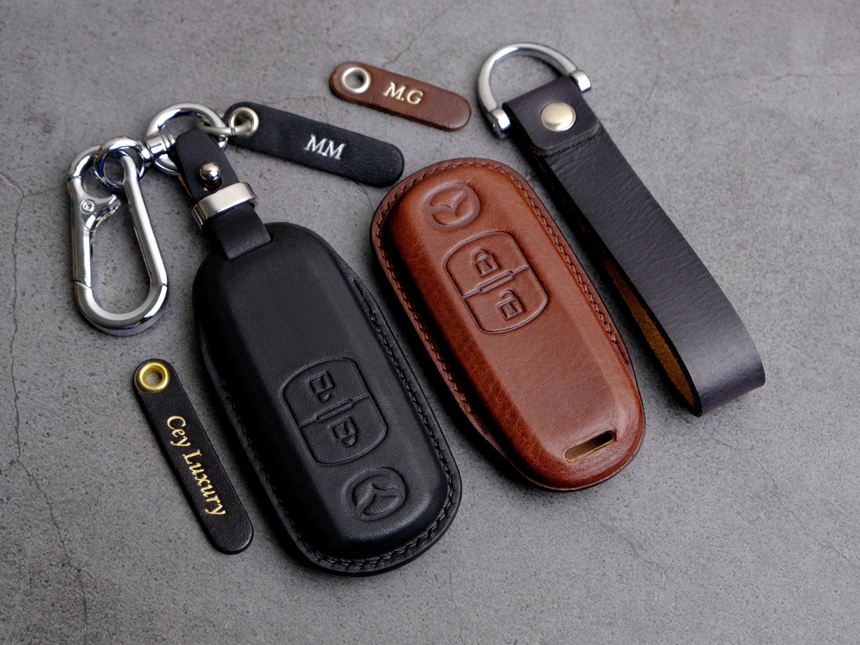 Mazda CX5 Key Fob Cover (2 3 4 Buttons) - Handcraft Leather Key