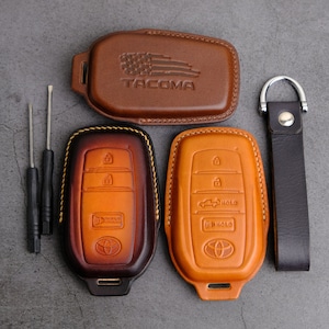 Key Fob Cover Case For 2024 2023 Toyota Tacoma TRD Off Road SR5 SR TRD Pro ... Tacoma Key Case Key Chain Entry Remote Stamp Holder Accessory
