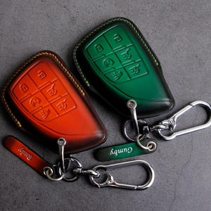 2025 2024 2023 GMC Yukon Key Fob Cover, Custom Leather Key Case For GMC Yukon Xl Denali AT4, Personalized Smart Remote Keyless Case