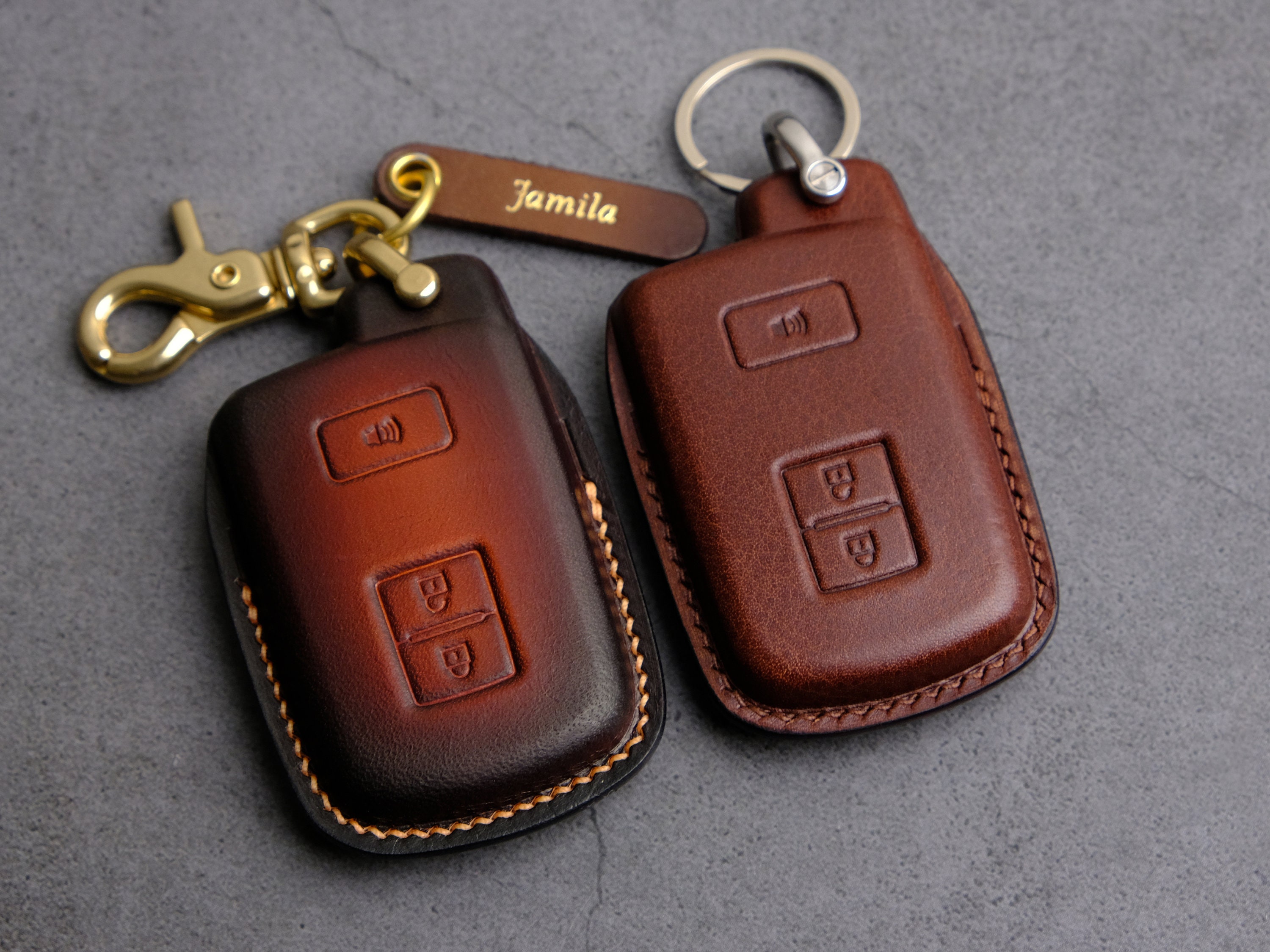 Toyota 4runner Key Fob Cover Case, Handcraft Leather Protector for