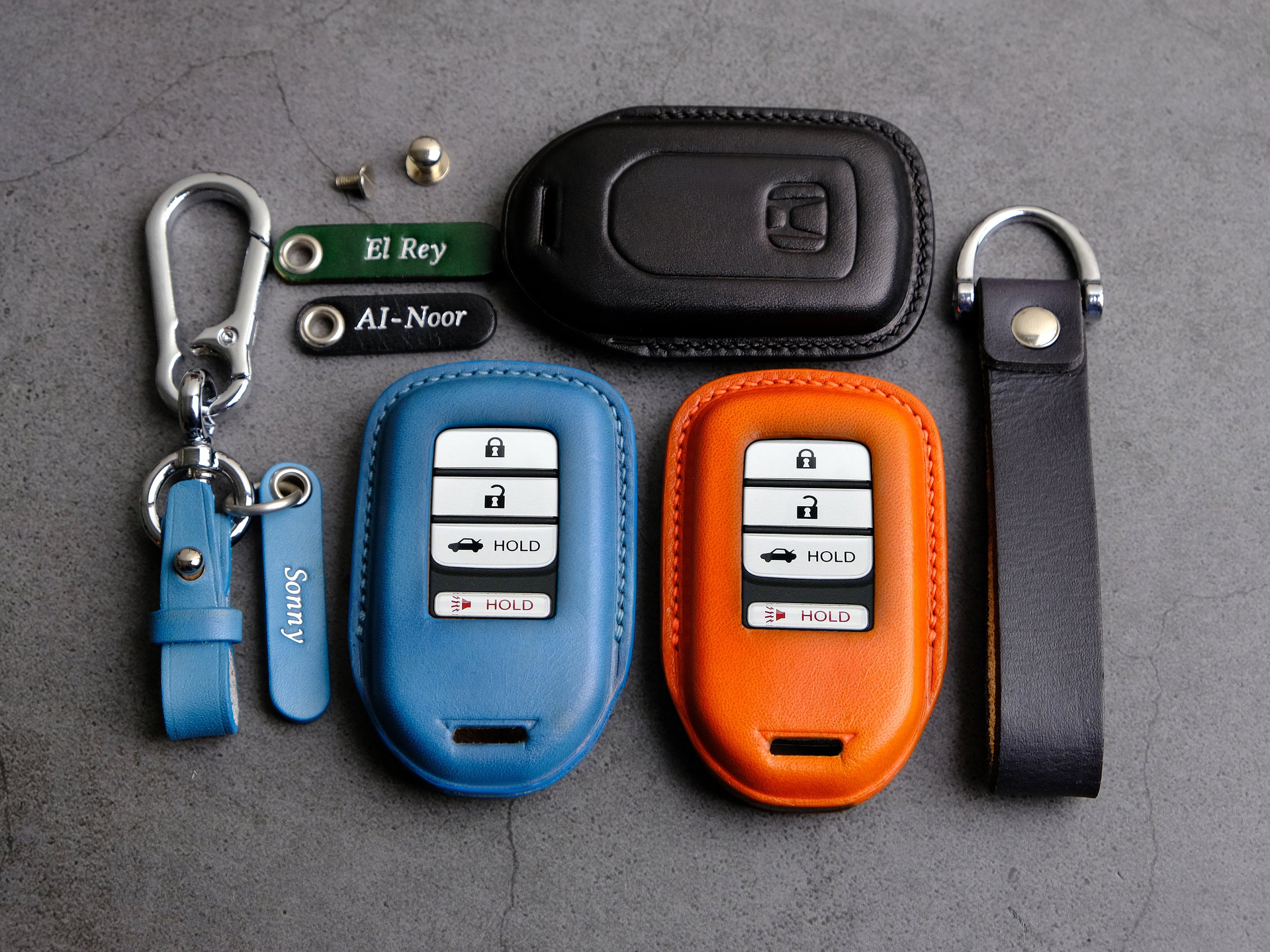 Schlüsselhülle HAB Schwarz/Blau Silikonschutz Autoschlüssel Cover  Fernbedienung