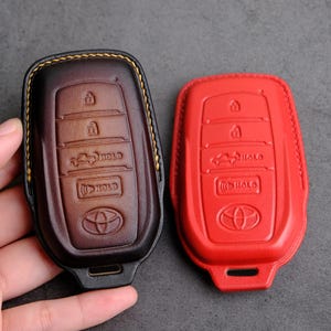 Toyota Tundra TRD Pro Key Fob Cover, Leather Key Case Key Chain Entry ...