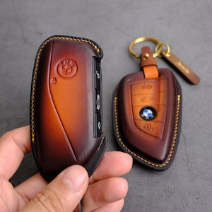 Étui porte-clés BMW X5 - Étui porte-clés en cuir pour BMW X3 X7 M3 Z4 Série E 520i - Accessoires porte-clés porte-clés BMW