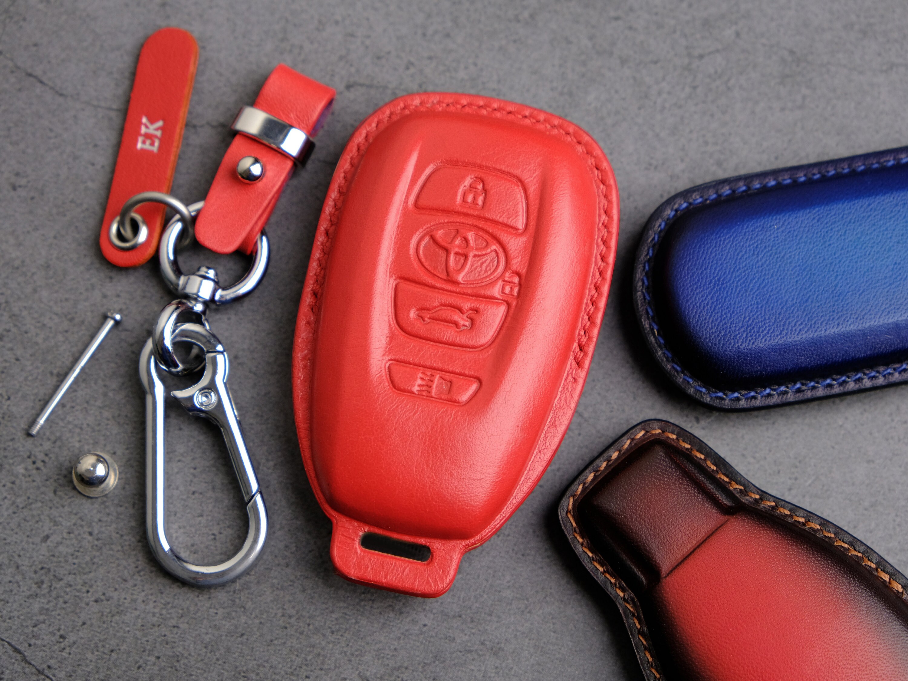 Toyota GR86 Key Case, Leather Key Fob Cover for Entry