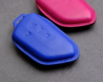 Volkswagen Key Fob Cover, Handmade Leather Key Case Fit for VW MK8
