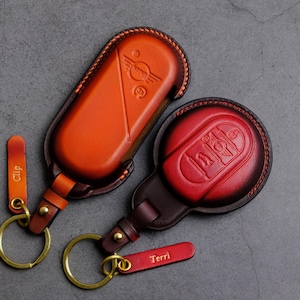 All Mini 2024-2025 Key Fob Cover - Handcrafted Leather Key Case For Clubman JCW Cooper Countryman Hardtop - Mini Key Holder - Gift For Him
