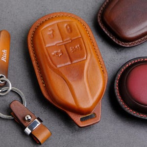 2025 2024 Maserati Quattroporte Key Fob Cover, Personalized Leather Key Cover For Maserati Levante, Ghibli, Maserati Fob Shell,Birthday Gift