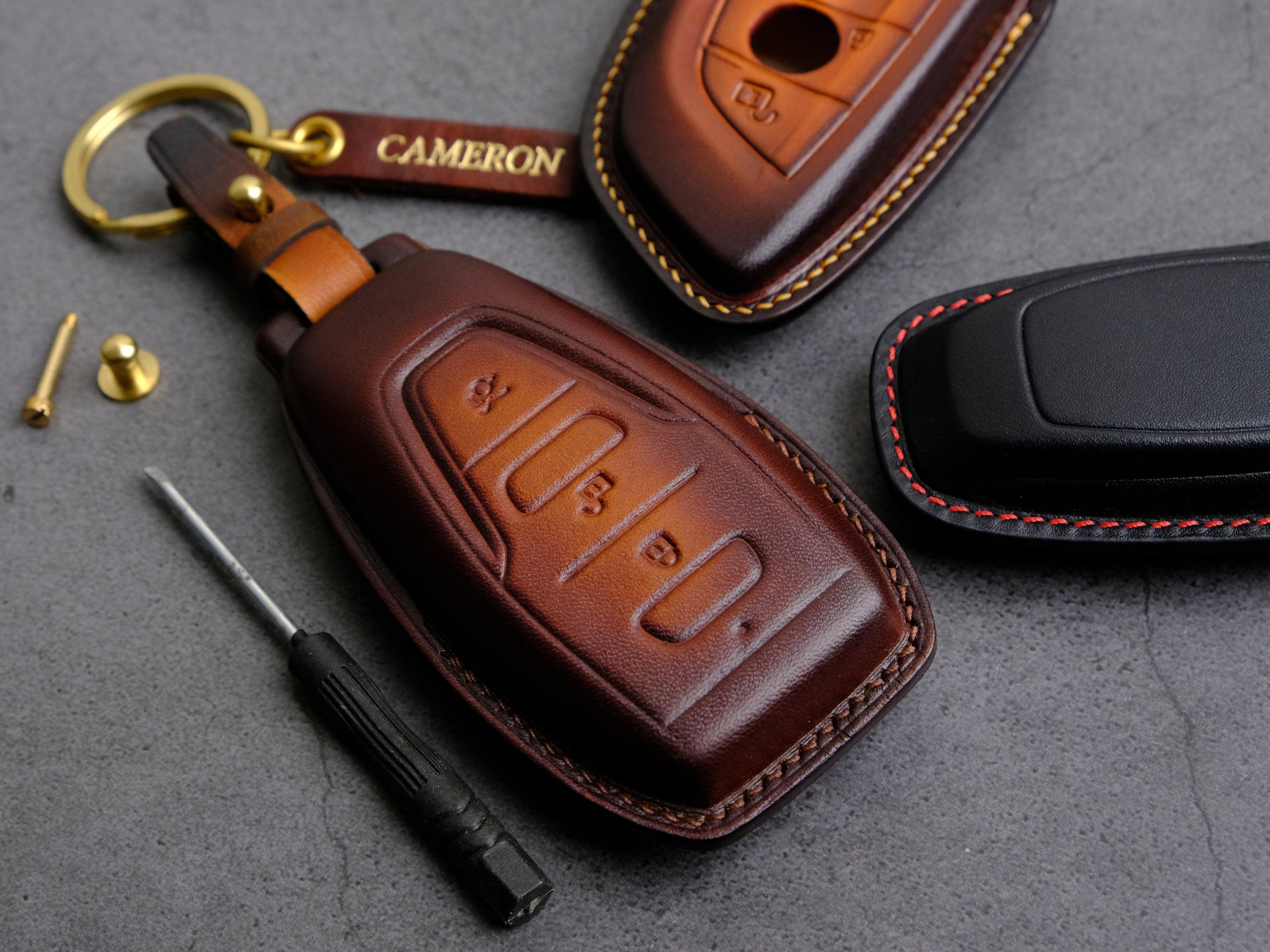 Cover Aston Martin DBX707 Key Fob, Leather Key Case for Aston