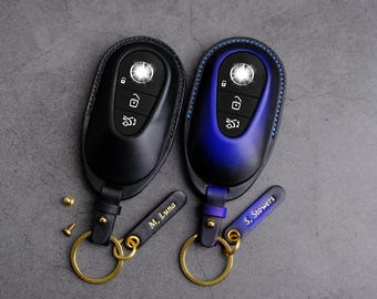 2025 2024 Mercedes Benz Eqs Schlüsselanhänger, handgefertigter Schlüsseletui für Mercedes Benz Gle Glc300 Gs450 Cla Cle S G E Klasse Eqs Eqe, Geschenk für Mama