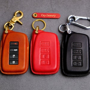 Lexus Key Fob Cover - Handcraft Leather Key Case For Lexus ES/ GS/ IS/ LX570/ RX350/ RX450h - Lexus Acessories