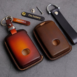 Mazda CX-5 Key Fob Cover - Handcraft Leather Key Case For Mazda 3/ 6/ CX-9/ CX-30/ MX5 - Mazda Accessories - Car Keychain - Custom Key Cover