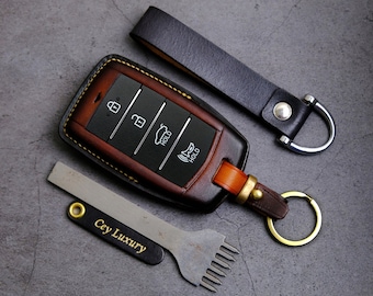 LIANGYM For Genesis Key Fob Cover With Keychain 6/8 Buttons Protection TPU Key Case - View #8