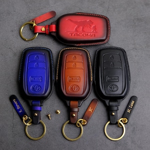 Custodia in pelle per portachiavi Toyota Tacoma, custodia personalizzata per Tacoma Trd Pro Sport SR SR5 PreRunner Limited Trailhunter, regalo per auto nuova.