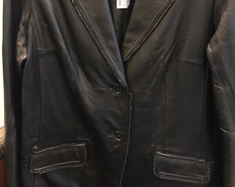 Jaclyn Smith Genuine Leather Jacket 