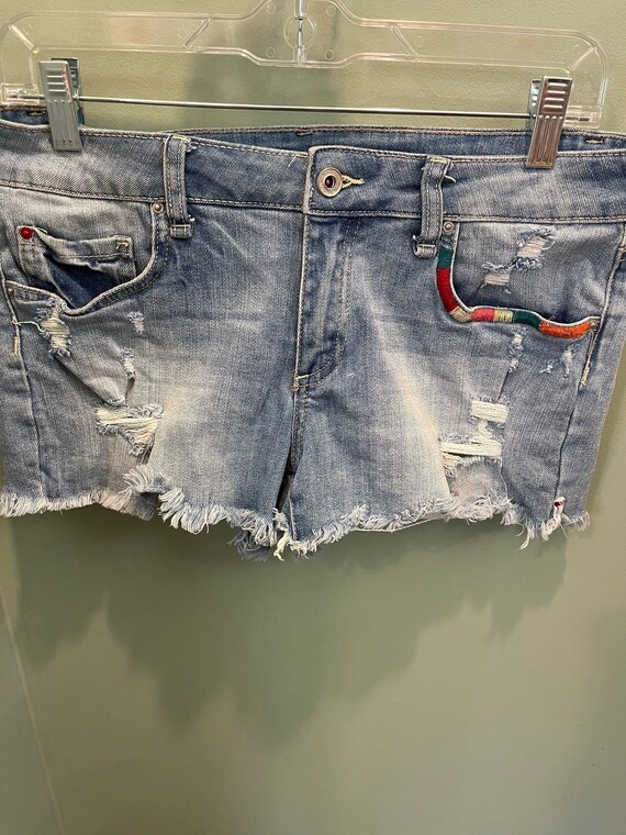 Special A Embroidered Jean Shorts Size 