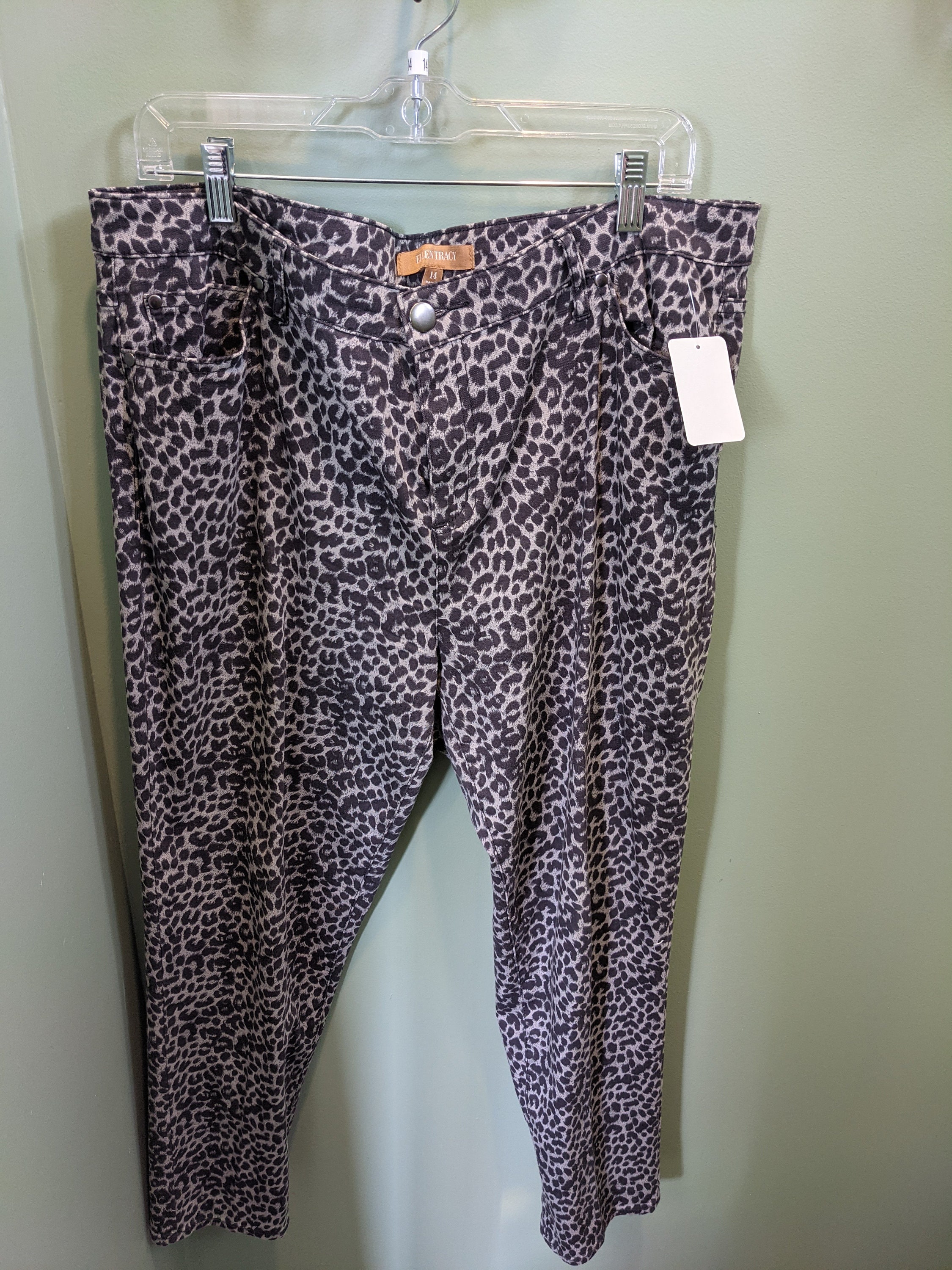 Ellen Tracy Leopard Print Pants Size 14 