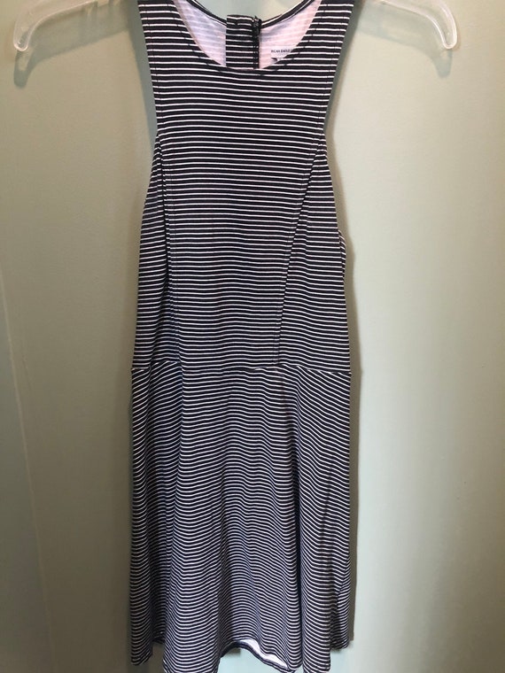 american eagle black and white striped dress Ava Presley Striped Bow Prom Dress 40127