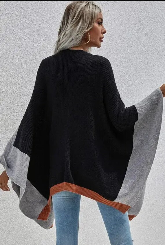 NWT Casual knit color block shawl - image 2