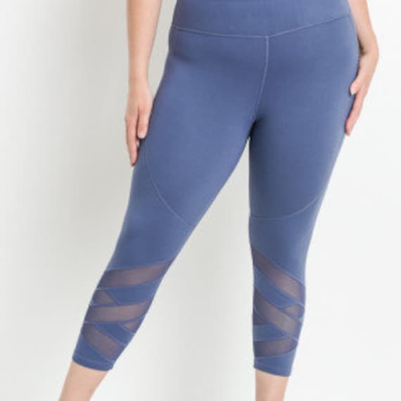 Plus Size Overlap Zig Zag Mesh Leggings. Etsy