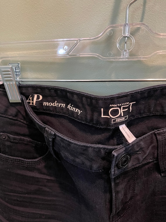 loft black skinny jeans