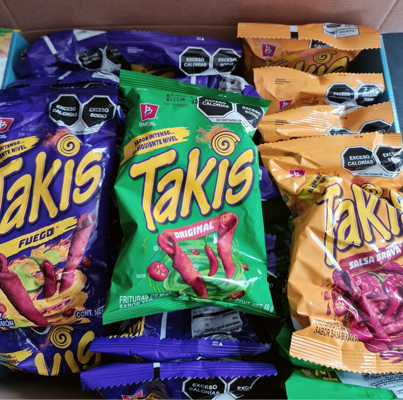 Takis Fuego Salsa & Original 24 pack crisps box Mexican Etsy