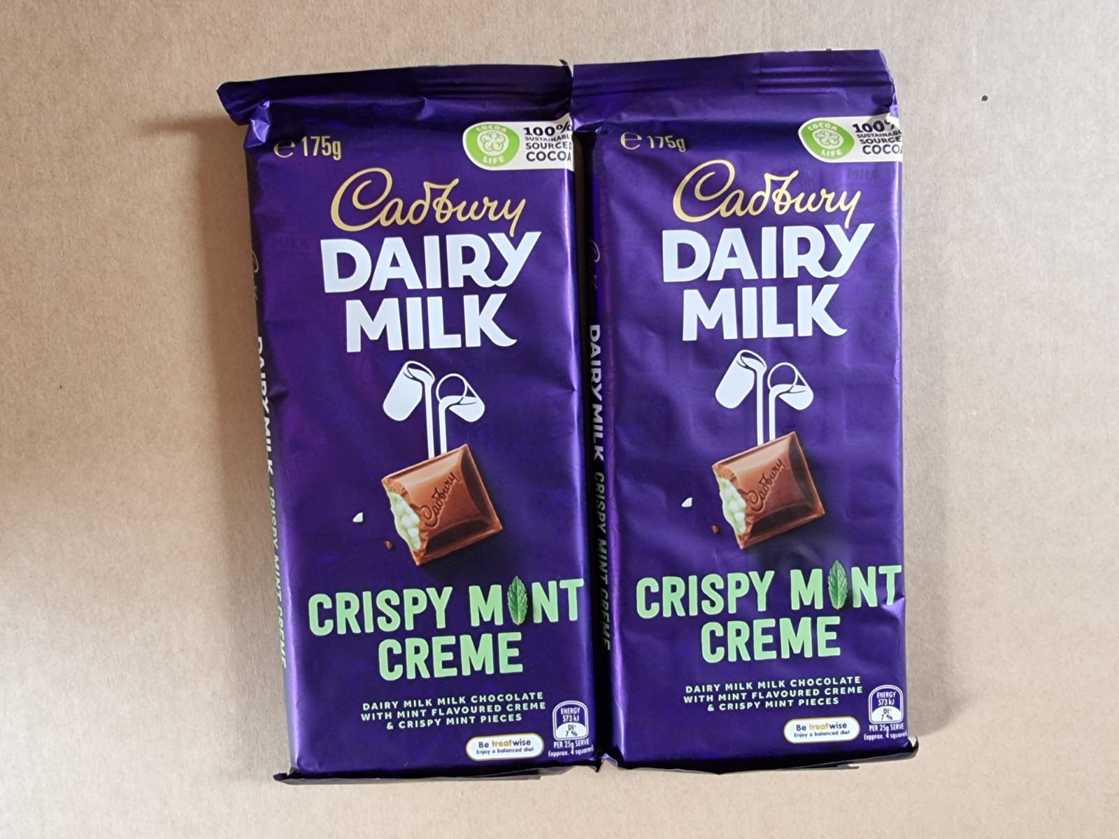 Cadbury Dairy Milk Australian Crispy Mint Creme Chocolate Bars Etsy