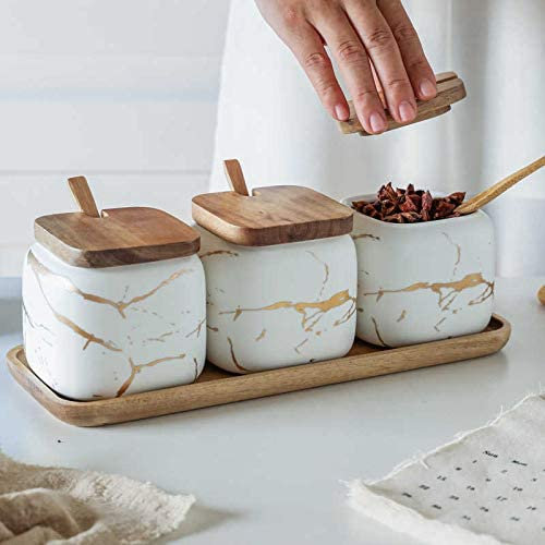 3pcs Marble Design Kitchen Canister Set Canister Sets for Etsy