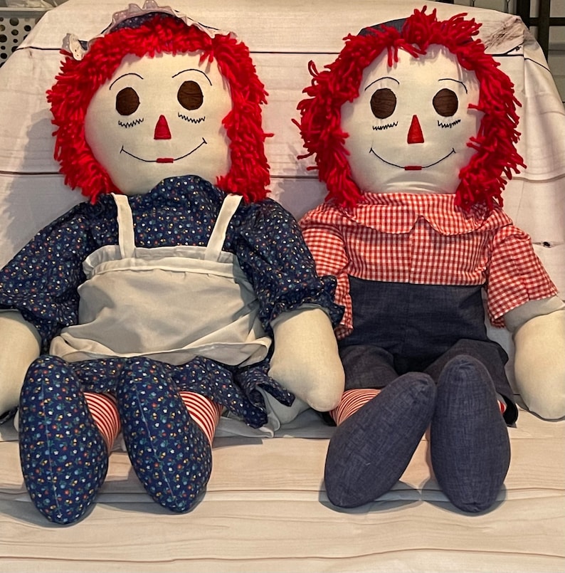 Vintage Large 33 Raggedy Ann and Andy Dolls 1970s | Etsy