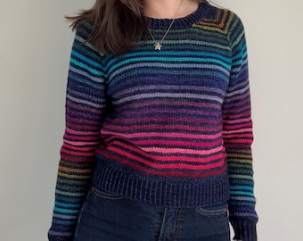 Knitting Pattern - Scrappy Stripes Sweater