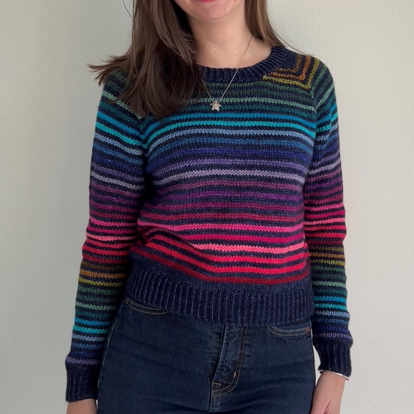 Knitting Pattern - Scrappy Stripes Sweater