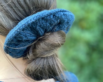 Knitting Pattern - Eyelet Stripe Scrunchie