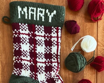 Mary Christmas Stocking - Knitting Pattern