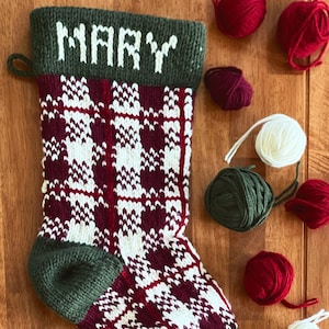 Mary Christmas Stocking - Knitting Pattern