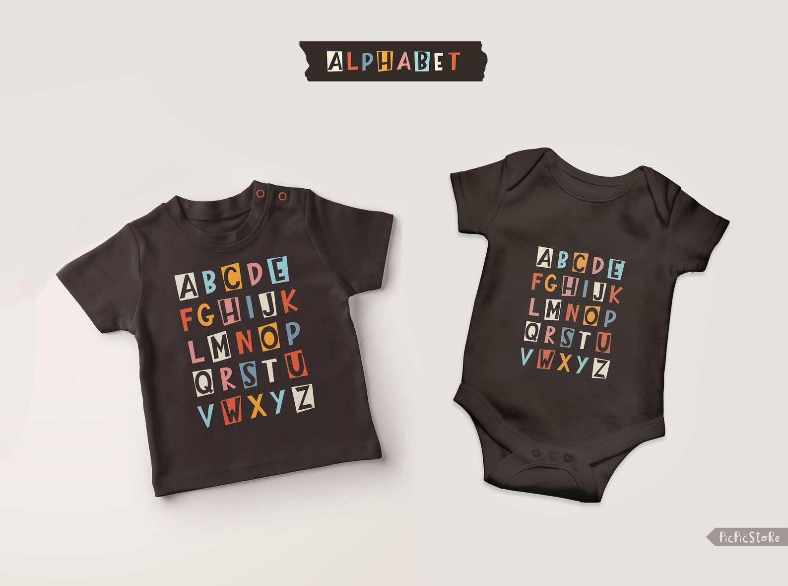 Alphabet Poster, Letters Digital Print, Printable Digital Clipart ...
