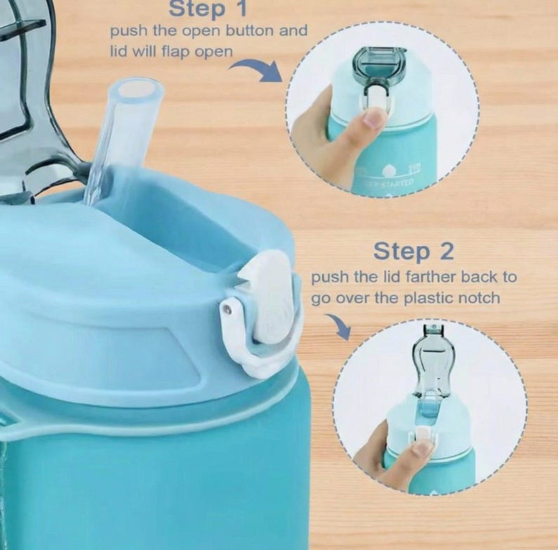 Kpop Demon Hunters Water Bottle, Gradient Letter, 750ml Girls Drinking Bottle image 5