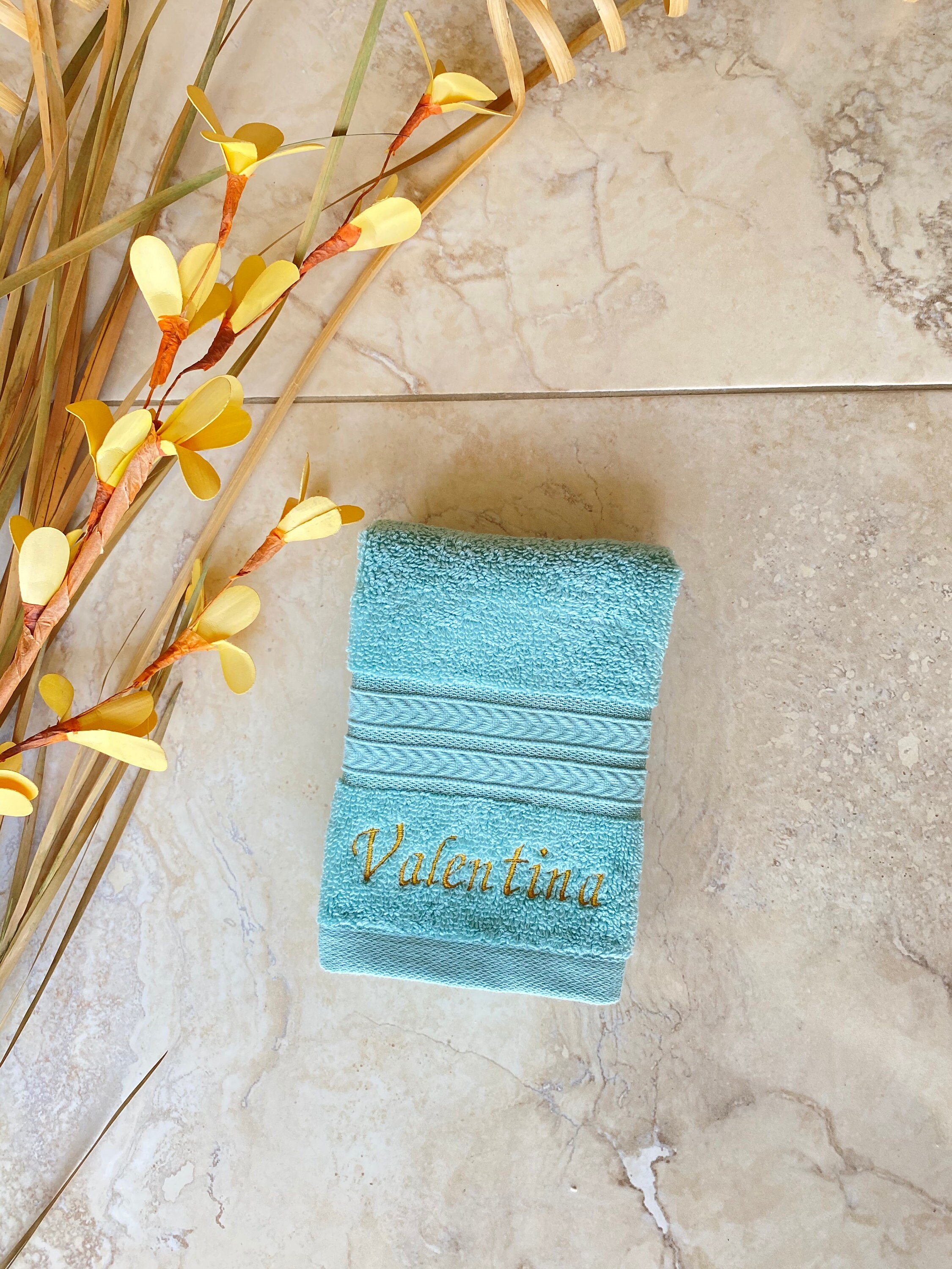 Towel sets with embroidery 2 or 3 sets in order Embroidery Etsy