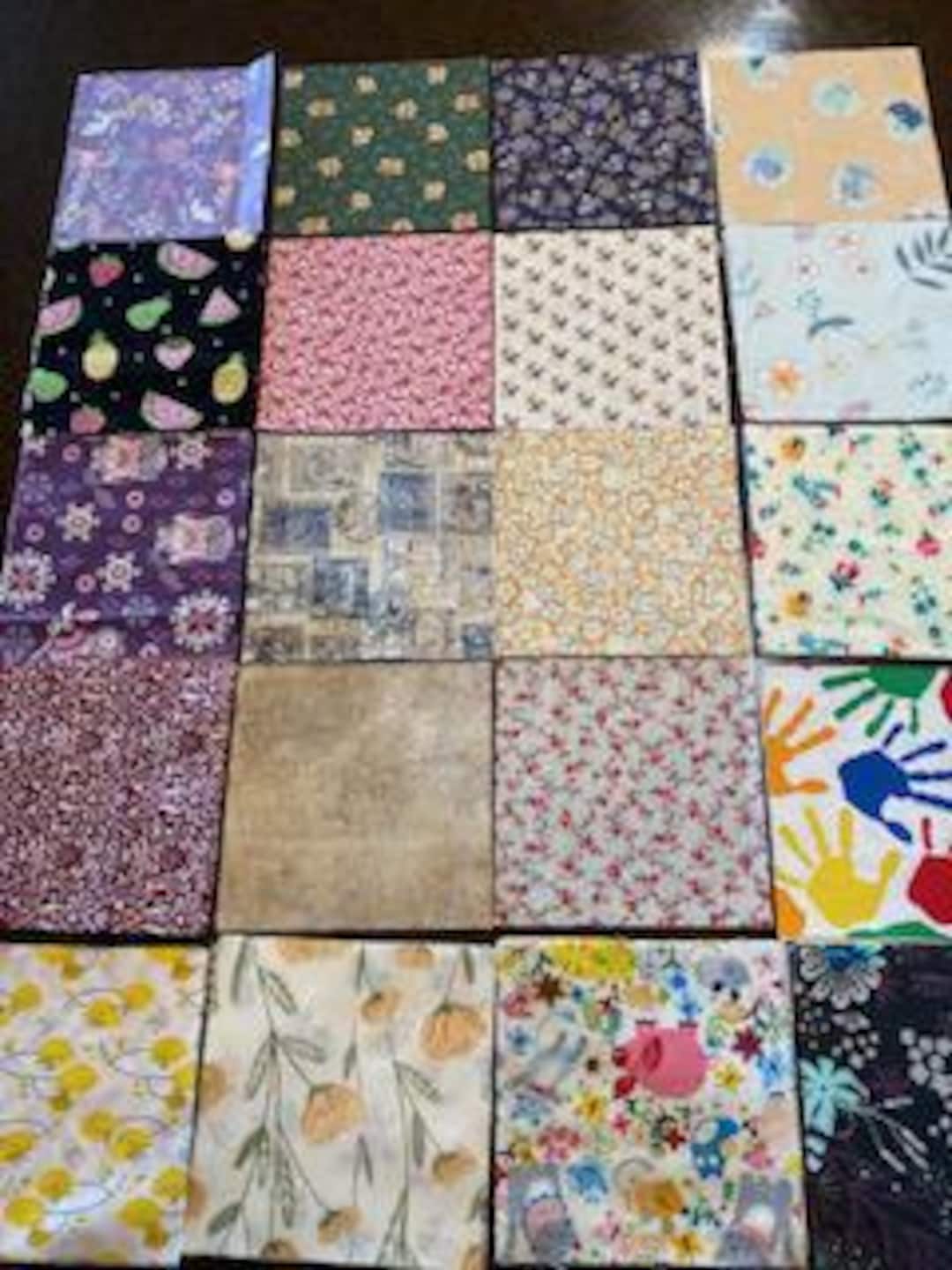 6x6 Cotton Fabric Squares: 42 Piece Lot for Quilter - Etsy