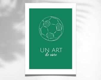 Printed Football Poster