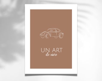 Printed poster Volkswagen Beetle