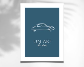 Poster imprimé DS Citroën