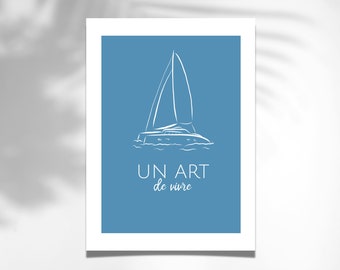 Boat print poster