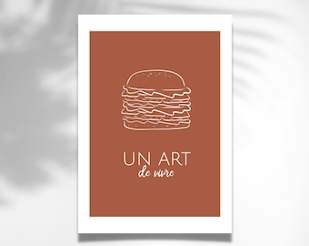 Burger print poster