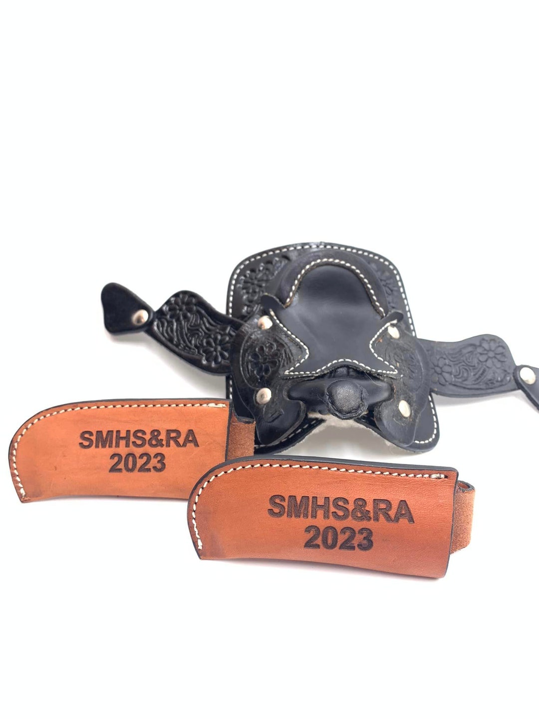 Leather Pocket Knife Holder With Belt Clip Laser Engraved Etsy