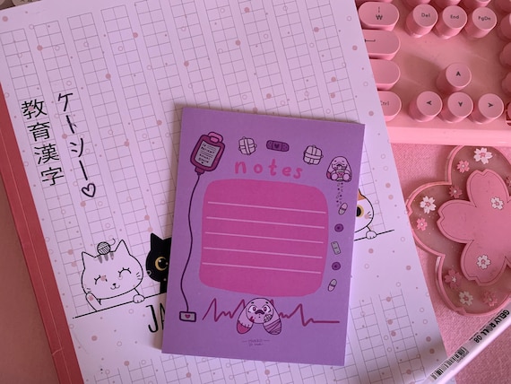lovesick bunny notepad: yami kawaii menhera pastel stationery (4.25x5.5" size)