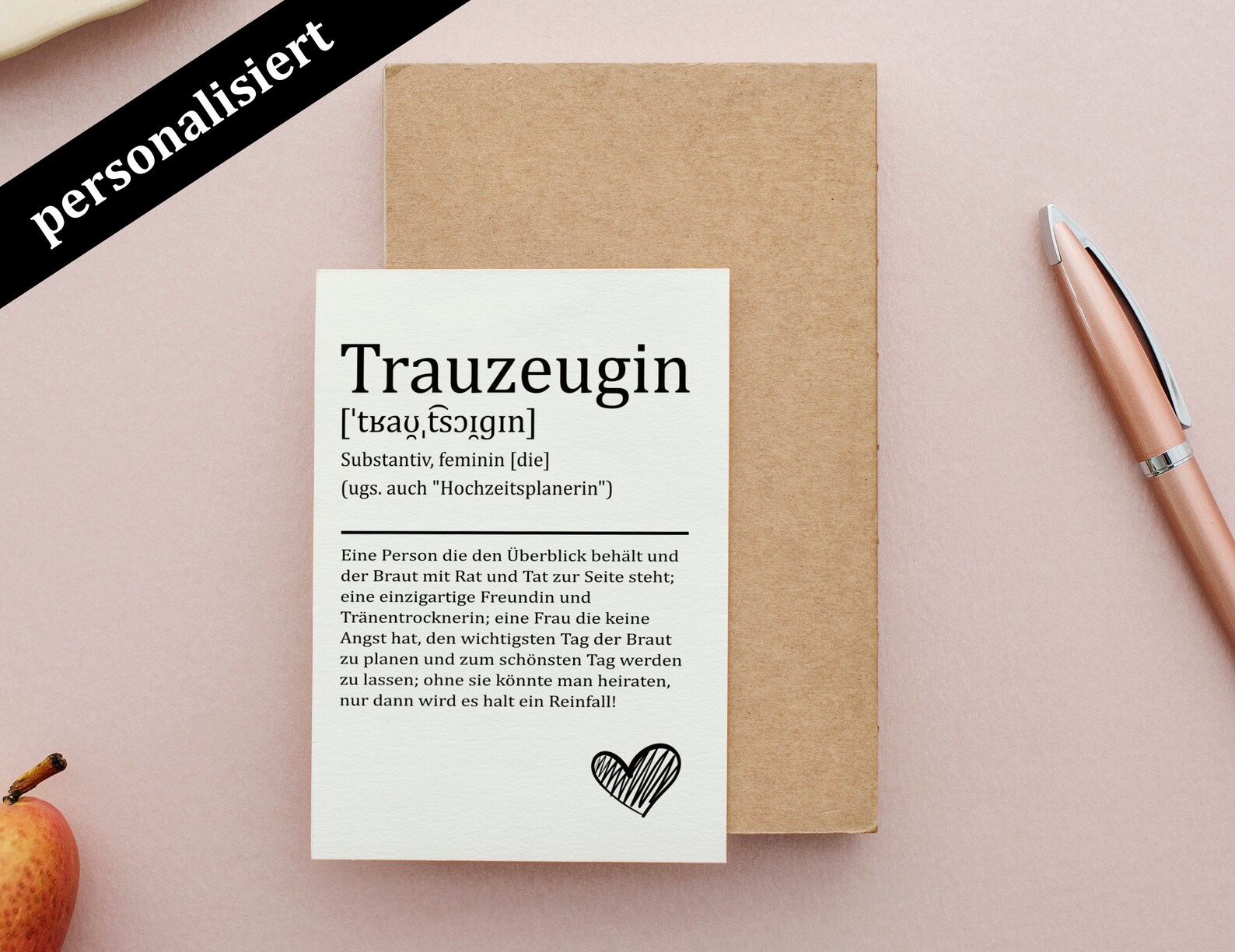 TRAUZEUGIN Karte Personalisiert Hochzeit Geschenk Etsy.de