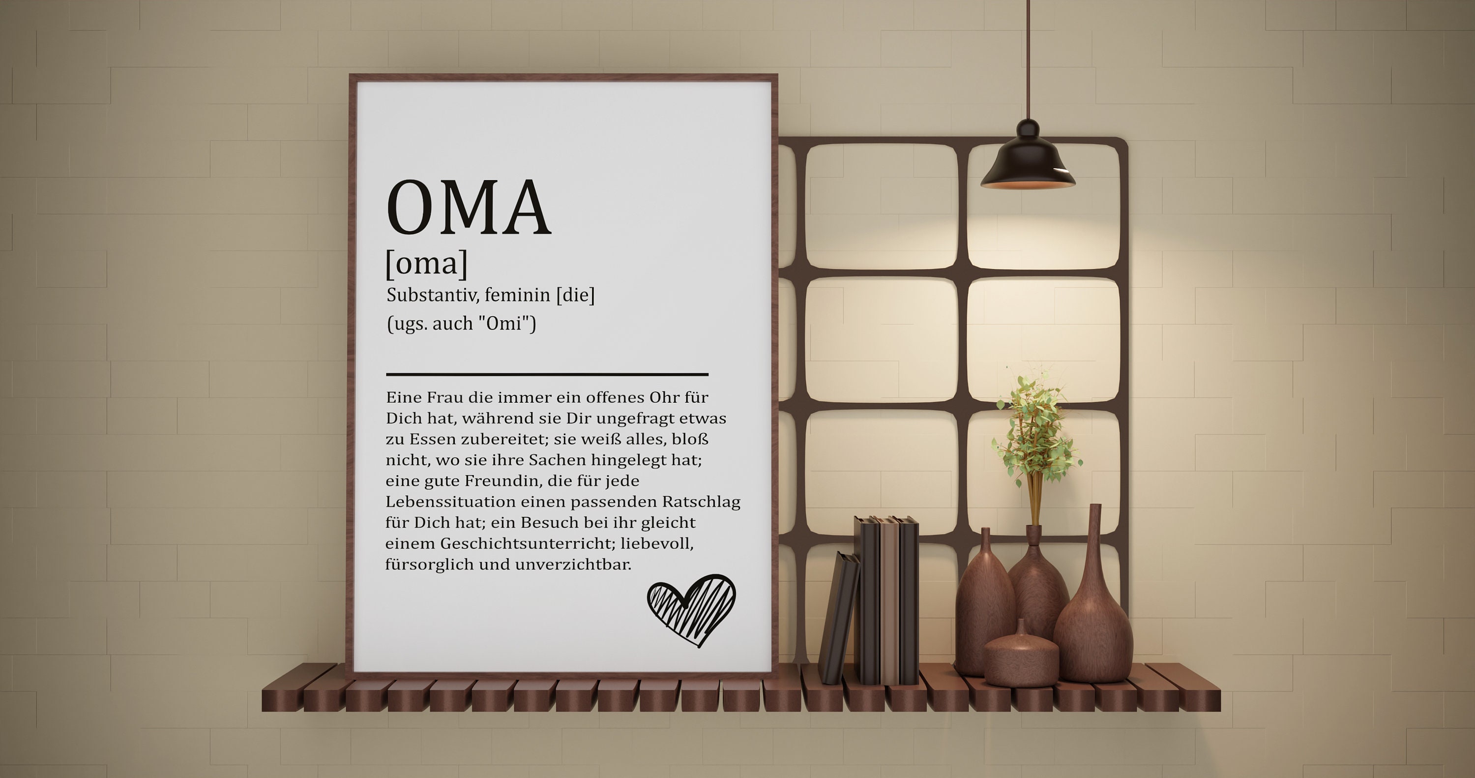 OMA Poster Personalisiert Definition Geschenk Oma