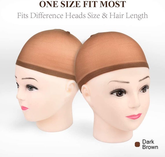 Brown Wig Caps Nylon Wig Cap Dark Brown 